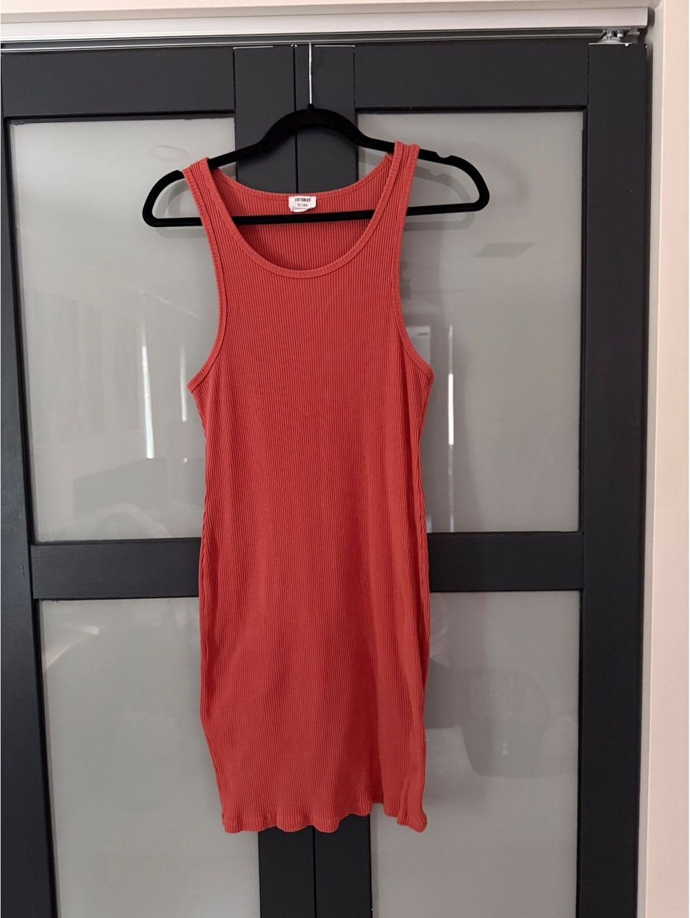 Cotton On Coral Ribbed Tank Mini Dress – Size XL